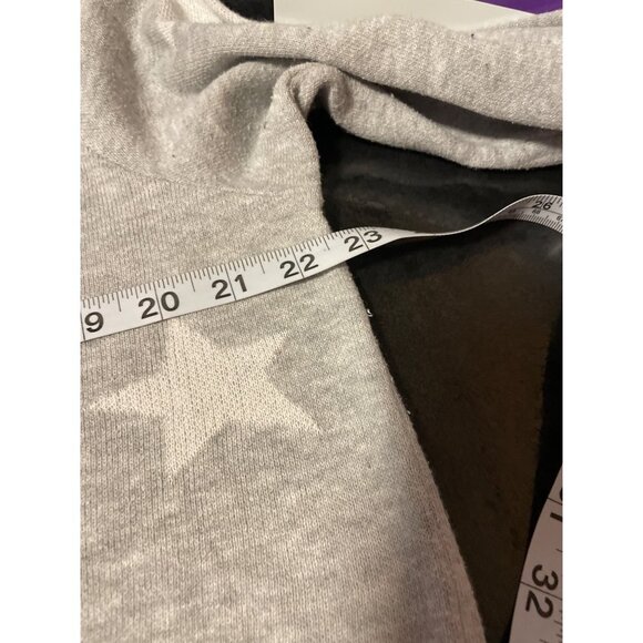 Time and Tru Gray Long Sleeve Knit White Stars Crewneck Sweater Sz XXL - Picture 6 of 8